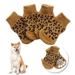 Dog Apparel Pet Socks For Dogs Cosy Shoes Set Small Warm Winter Protector Cute Cartoon Anti-slip Skid Durable