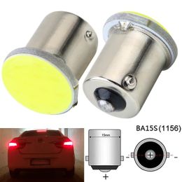 10X 12V 24V Car LED Light Signal Bulbs 5 Colors 1156 Ba15S COB 12SMD P21W Super Bright Motorcycle Turn Light Brake Lamp