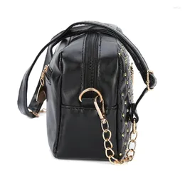 Shoulder Bags Brand Women PU Leather High Quality Rivet Chain Female Bag Fashion Messenger Handbag Crossbody Small Flap
