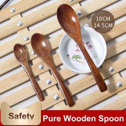 Coffee Scoops Pure Wooden Spoon Honey Seasoning Stirring Anti-scald Lightweight Flatware Kitchen Accessories For Home Restaurant