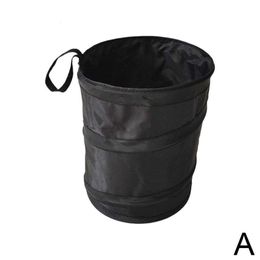 Upgrade Portable Car Trash Can Black Car Garbage Bin Universal Oxford Cloth Waterproof Auto Seat Back Hanging Rubbish Bag Collapsible