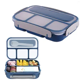 Storage Bottles 1300ML Bento Lunch Box 4 Compartments Sealed Leak Proof Meal Portable Pantry Organisation And Shelving