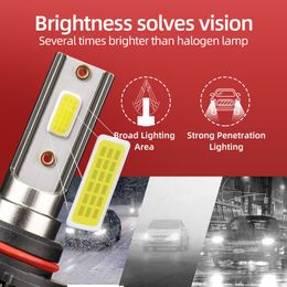 4x LED H11 H9 H8 Headlight Bulbs Combo High Low MINI Size Car Lamps Kit For Nissan Sentra 2013 2014 2015 2016 2017 2018 2019