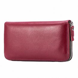 genuine Leather Wallet Women 2023 NEW RFID Protecti Women Wallet with Credit Card Holder Ladies Luxury Wallet Bag W3X8#