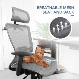 FLEXISPOT OC3B Ergonomic Executive Mesh Office Task Chair Swivel Height Adjustable Seat Headrest Armrest Lumbar Support C