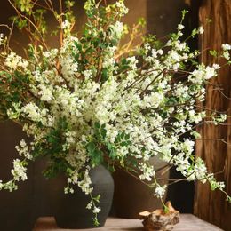 Decorative Flowers 4Pc Pastoral Snow Willow Fake Silk Flower Garden Wedding Arrangement Party Home Living Room Decoration Pography Props