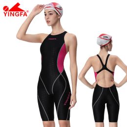 Suits Yingfa 953 New Professional Women Swimsuit One Piece Sharkskin Swimwear Racing Competition Tights Girl Bathing Suit Plus Size