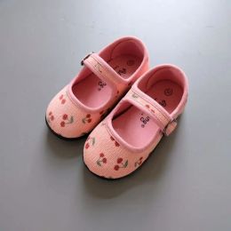 Zapatillas Kids Casual Shoes 2023 Летняя новая цветочная девочка обувь Babytoddler обувь мягкая солятельная девочка холст ботинки против скольжения детская обувь