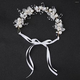 Hair Clips Handmade Bridal Headband Pearl Flower Wedding Headpiece Elegant TEN