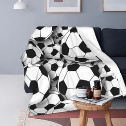 Blankets Football Plush Soccer Balls Sports Fashion Throw Blanket For Home El Sofa 150 125cm Bedspread