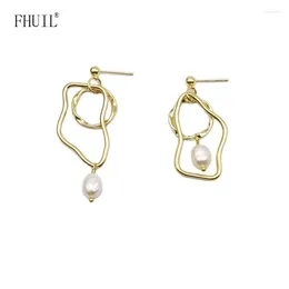 Dangle Earrings Irregular Drop For Women Luxury Ear Piercing Gold Plated 925 Silver Needle Korean Fashion Jewellery Girl Wed Accessori