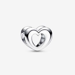 Radiant Open Heart Charm Pandoras 925 Sterling Silver Luxury Charm Set Bracelet Making Beaded charms Designer Necklace Pendant Original Box TOP quality Wholesale