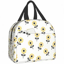 cute Yellow Daisy Lunch Bag Handbag Women's Lunch Bag School Work Travel Outdoor Picnic Insulati Lunch Ctainer E0rV#