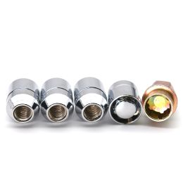 4 Wheel Nuts Lock 1 key M12x1.5 Wheel Locks Lug Nuts Anti Theft For Toyota for Honda for Acura US Tyre Chrome Locking Nuts 4+1