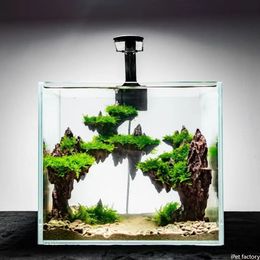 Floating island Aquarium ornaments rocks simulation dragon stone wood background fish tank accessories decor 240321