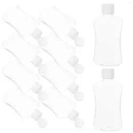 Storage Bottles 10 Pcs Flip Top Shampoo Bottle Travel Flask Dispensing Plastic