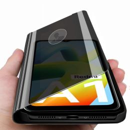 Smart Mirror Flip Phone Case For Xiaomi Redmi A1 Shockproof Cover xiomi Redmi A 1 1A 4G RedmiA1 Magnetic Stand Book Shell Coque