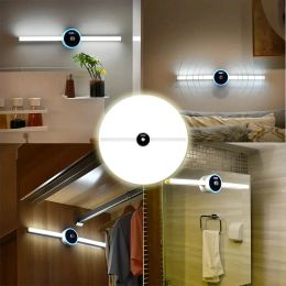 Smart Cabinet Lights Kitchen Mirror Lights For Closet Aisle Reading Desk Lamp Hand Sweep Timing Sensor Intelligent Clock Timing