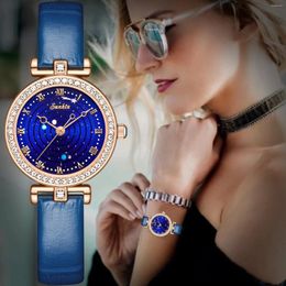 Wristwatches LIGE Women Watch Sunkta Starry Sky Watches For Casual Waterproof Sports Women's Bracelet Montre Femme