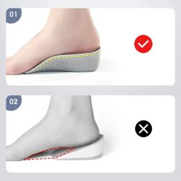 Invisible Height Increasing Insoles Half Sole Heighten Sports Shoe Pad Inserts for Men Women Orthopedic Arch Support Insole