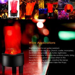 3D Fake Flame Lamp Electric Campfire Artificial Flickering Flame Table Lamp Fake Fire Light Party Flame Stage Effect Light Decor