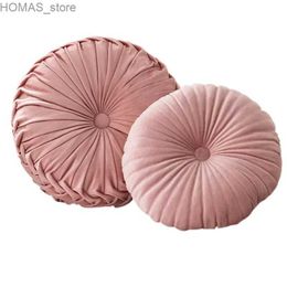 Cushion/Decorative Pillow Pumpkin Round Pink Soft Cushion Waist Living Room Sofa B B Decorative Wheel Pudding Y240401FZW1