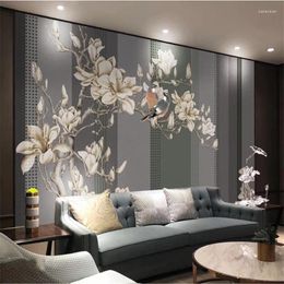 Wallpapers Wellyu Custom Wallpaper 3d Modern Beautiful Dark Rich Sofa TV Background Living Room Bedroom