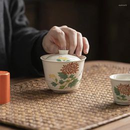 Teaware Sets Portable Kitchen Ceramic Gaiwan Tableware Chinese Tea Ceremony Travel Juego De Te Theiere Service