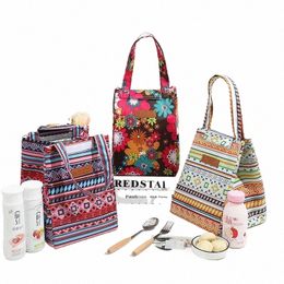 charming Frs Print Lunch Bag, Travel Picnic Cooler Tote Pouch, Portable Insulated Lunch Box Bag f0Uw#