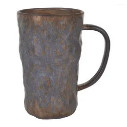 Mugs 800ml Kiln Transmutation Ceramic Coffee Mug Handmade Household Office Water Tumbler Gift Glacier Texture Tea Cup