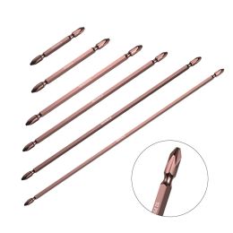 Ph2 Magnetic Screwdriver Bit Antislip Electric Impact Cross Double Ended Screwdriver Bits Set Quick Release 1/4" Hex Shank