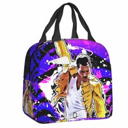 freddie Mercury Lunch Bag Women Thermal Cooler Insulated Rock Music Queen Lunch Box for Student School Work Picnic Food Bags J5ba#