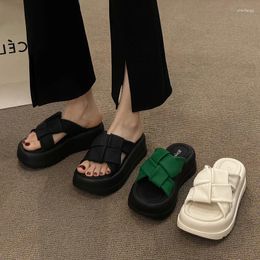 Slippers Brand Women Summer Beach Slides Sandals Shoes Casual Flip Flops Outdoor High Heels For