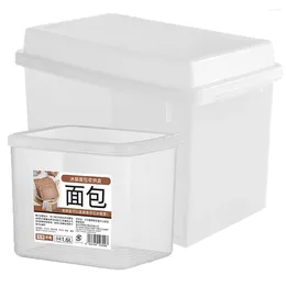 Plates Bread Storage Box Kitchen Container Household Holder Toast Plastic Desktop Bin Countertop Loaf Containers Snack