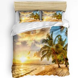Bedding Sets Tropical Beach Scenery Set 3pcs Boys Girls Duvet Cover Pillowcase Kids Adult Quilt Double Bed Home Textile