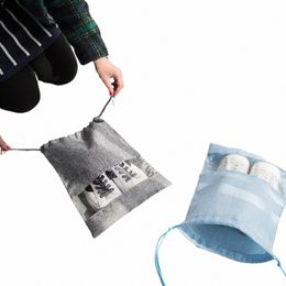 dust-proof Drawstring Shoes Bag Suitcase Cloth Sock Holder Bag Portable Ziplock Bag Closet Organizer Space-saving Sorting r6rV#