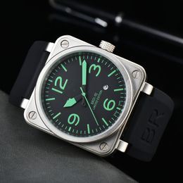 AAA Modelo Top Model Sport Máquinas de vigilância de borracha Bell Bell Luxury Multifunction Watch Business Aço inoxidável Relógios de pulso Os homens assistem masculinos de alta qualidade