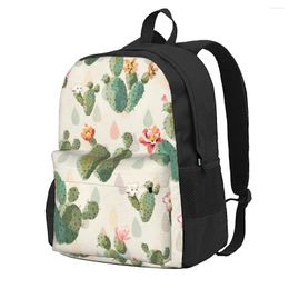 Storage Bags Backpack Vintage Cactus Casual Printed School Book Shoulder Travel Laptop Bag For Womens Mens