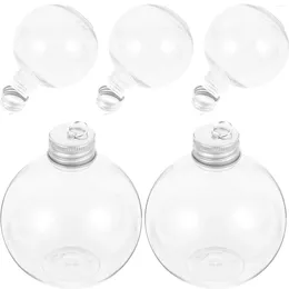 Vases Clear Christmas Ornaments Spherical Bottle Decorative Light Bulbs Transparent Empty Bottles