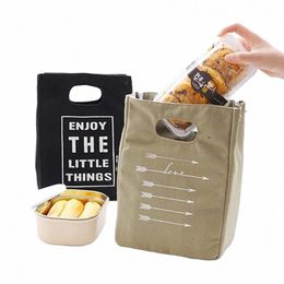 japanese Canvas Insulati Lunch Bag Large Capacity Portable Picnic Thermal Tote Bento Box Cooler Bag Food Storage Ctainer 27jz#