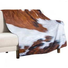 Blankets Modern Cowhide Style Animal Print Throw Blanket Luxury St Flannel