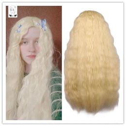 Wigs WHIMSICAL W Synthetic Wig Women Wigs Long Curly Naural Blonde 613 Middle Part Nature Heat Resistant Hair