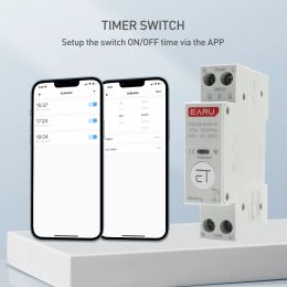 eWeLink WiFi Smart Circuit Breaker MCB 1P 63A Timer Power Energy kWh Voltage Current Metre Protector Voice Remote Control Switch