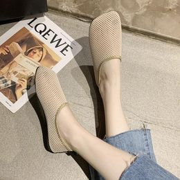 Casual Shoes 2024 Women's Flat Breathable Mesh Women Summer Square Head Large Size Female