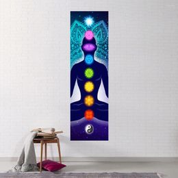 Tapestries Buddha Statue Meditation 7 Chakra Tapestry Wall Hanging Mandala Yoga