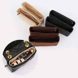 Felt Cloth Bag Liner Fits for Luxury Bag Insert Organiser Cosmetic Makeup Bag Zipper Organiser Felt Cloth Travel Inne