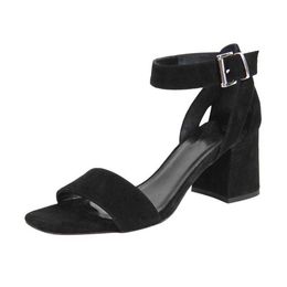 HBP Non-Brand women handmade simplistic black color fashion heeled adjustable ankle strap sandals shoes other color are available