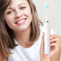 Ultrasonic Electric Toothbrush Brush 5 Modes USB Charger Rechargeable Tooth Brushes Replacement Heads Set for Adults Teens Oral