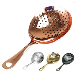 Coffee Scoops 304 Stainless Steel Julep Strainer Professional Cocktail Spoon Copper Plated Gold Kitchen Tools Bar Accessories