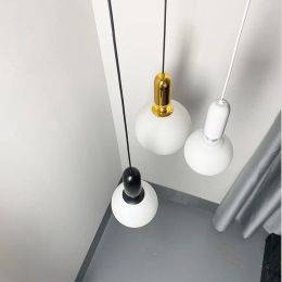 Modern Glass Ball LED Chandeliers for Dining Living Room Kitchen Pendant Lights Fixtures Black Gold Bedroom Decor Hanging Lamp